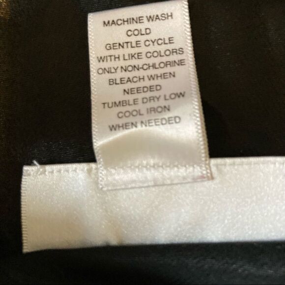 MORGAN TAYLOR Chemise Satin Lace Black Sexy Strappy Nightgown Womens XL - Picture 12 of 15